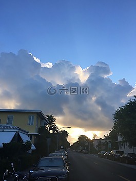 邁阿密,云計(jì)算,早上