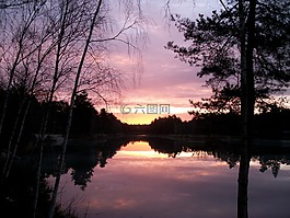 湖,鏡子,水域