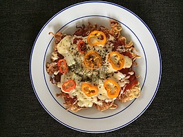 吃,比薩,食品