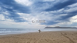 海,沖浪,海灘