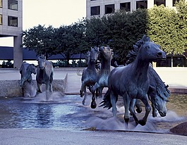 mustangs,雕塑,青銅
