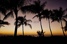 日落,夏威夷,太陽