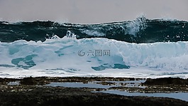 波,砸,泡沫