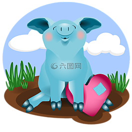 猪,动物,爱