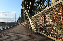 科隆全景,hohenzollern 橋,科隆大教堂