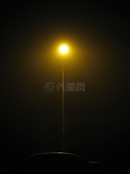 路燈,夜,秋