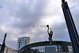雕塑,籃球,街