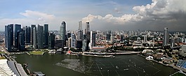 新加坡,全景圖,摩天樓