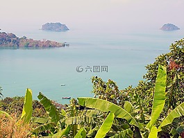 海,景觀,船