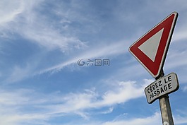 路標,天空,風景