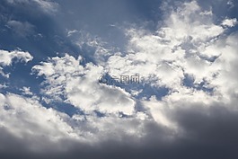 天空,藍色,潔白的云朵