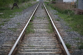 鐵路,晚上,火車