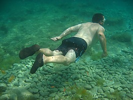 跳水,夏天,海