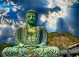 佛,雕像,宗教