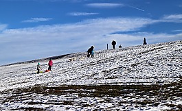 休閑,冬天,雪