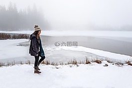 雪,冬天,冷