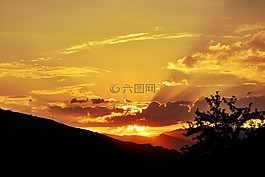 日落,黎明,太陽能