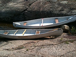 獨(dú)木舟,岸,湖