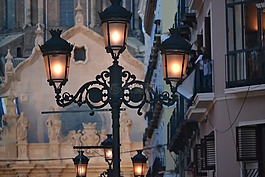 路燈,光,夜