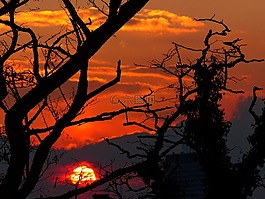 日落,太陽(yáng),天空