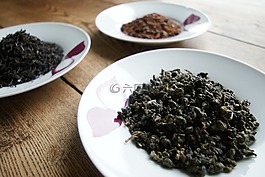 茶,綠茶,木桌