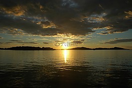 海,水,日落