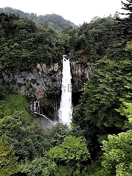日本,瀑布,河