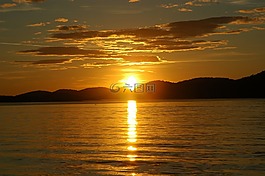 海,水,日落