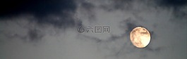 月亮,天空,云