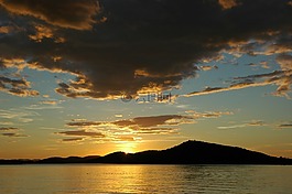 海,水,日落