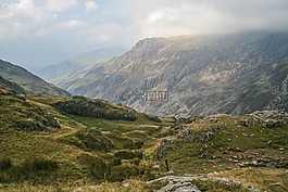 草,景觀,山