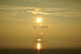 太陽,日落,波羅的海