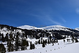 雪,冬季,山