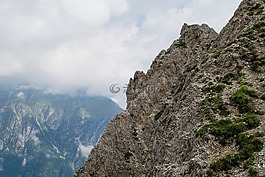巖,高度,登山者