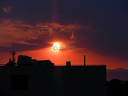 中國(guó),太谷,日落