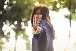 人,女孩,模糊