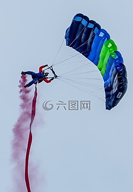 降落傘,跳躍,航空