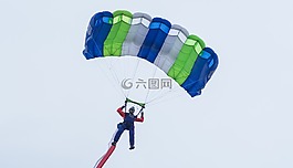降落伞,空显示,跳跃