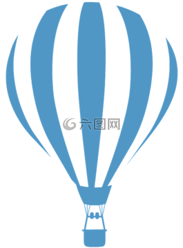 熱氣球,氣球,藍色