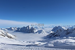 山景觀,雪,zugspitze