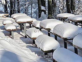 冬季,雪,工作臺