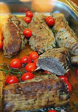 肉,牛排,食品