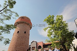 塔,視圖,旅游
