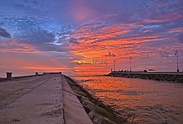 日落,pariaman,海滩