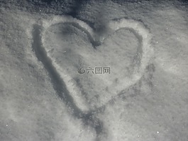 雪,心脏,雪心