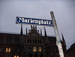 慕尼黑,marienplatz,路牌