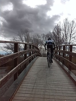橋,河,十字架