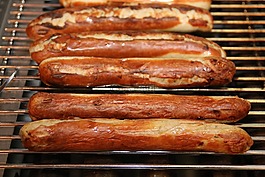香肠,享用bratwurst,锈香肠