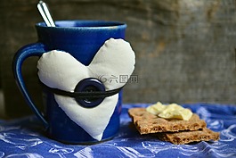 杯,心臟,咖啡杯