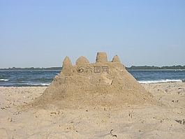 海灘,桑德伯格,沙雕